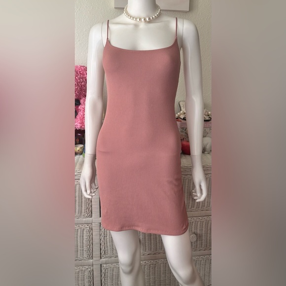 Abercrombie & Fitch Soft A&F collection Bodycon dress in mauve pink color Size S - Picture 1 of 7